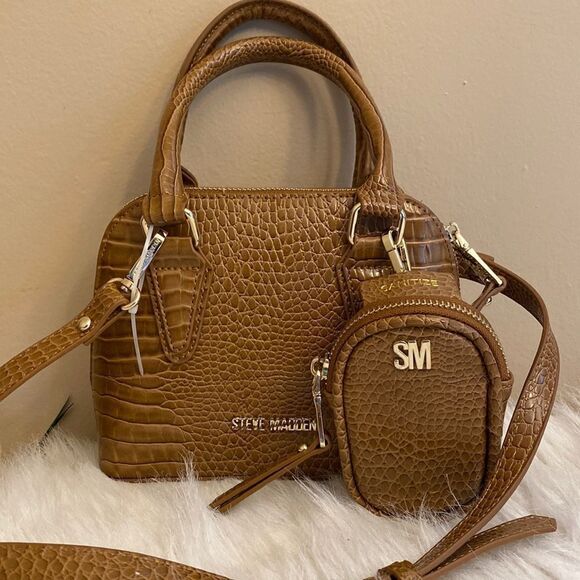 NWT Steve Madden (BHope) Satchel/Crossbody - Cognac - Picture 4 of 16